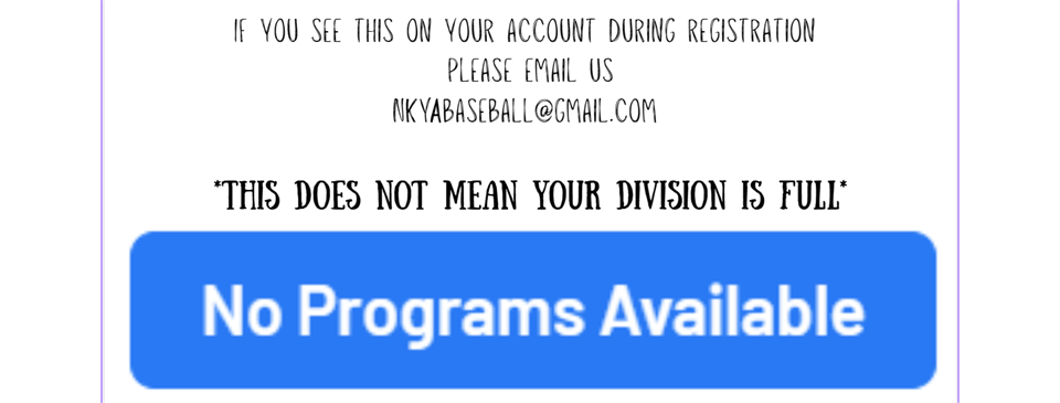 No Programs available - what does this mean? 